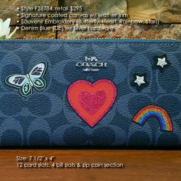 Coach Signature Accordion Zip Walletincludes dust bag - Picture 2 of 6